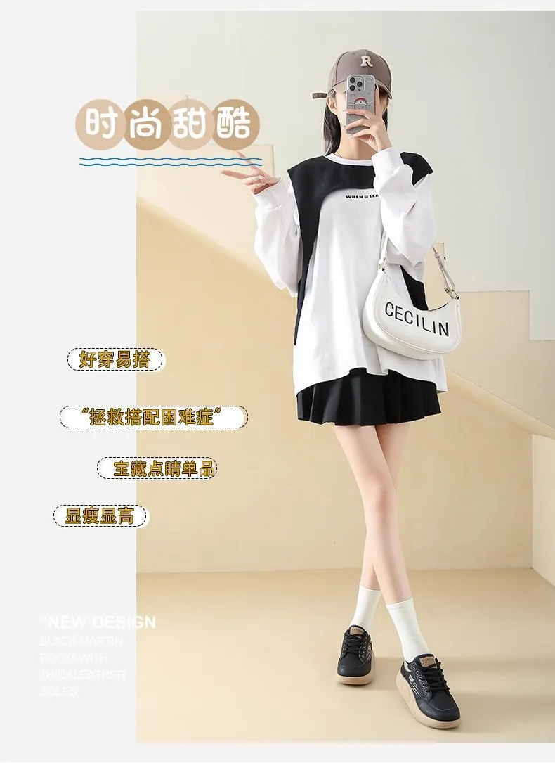 Girls' White Shoes Students' Thick Soled Height Increasing Outdoor Wear Sports Shoes Women' Clothing Matching Casual Board Shoes