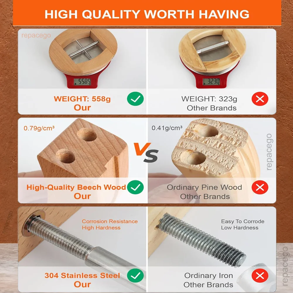Repacego 4 Way Adjustable Wooden Hat Stretcher Cap Shape Maintainer Premium Fedora Hat Rack for Storage Cowboy Baseball Holders