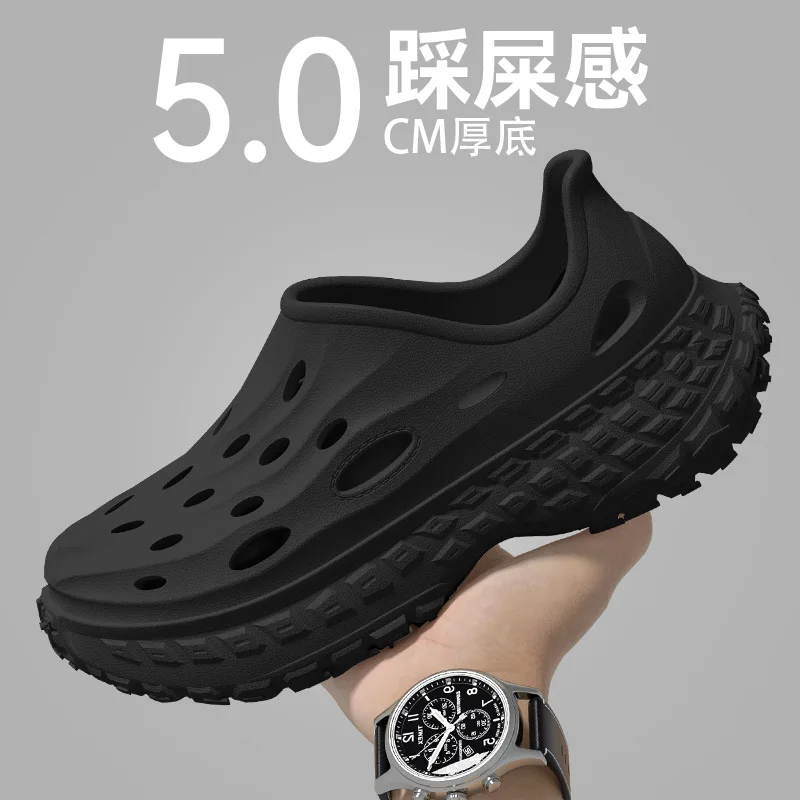 Operating room hole shoes men's 2026 summer new non-slip deodorant arch support wear wear wear cool slippers men