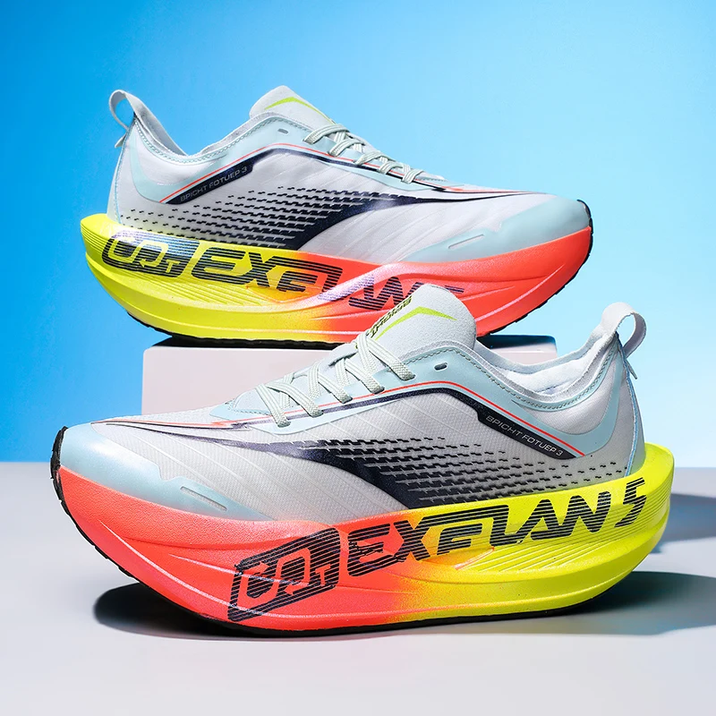 Men Running Shoes Carbon Board Marathon Sports Speciality Breathable Lightweight Women's Comfortable Athletic Nonskid Sneakers
