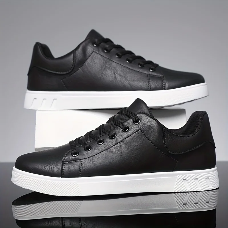 1 Pair of Minimalist Skate Shoes, Two Colors Available, Versatile and Comfortable, Plus Size Lace-Up, Soft Sole Lightweight, All