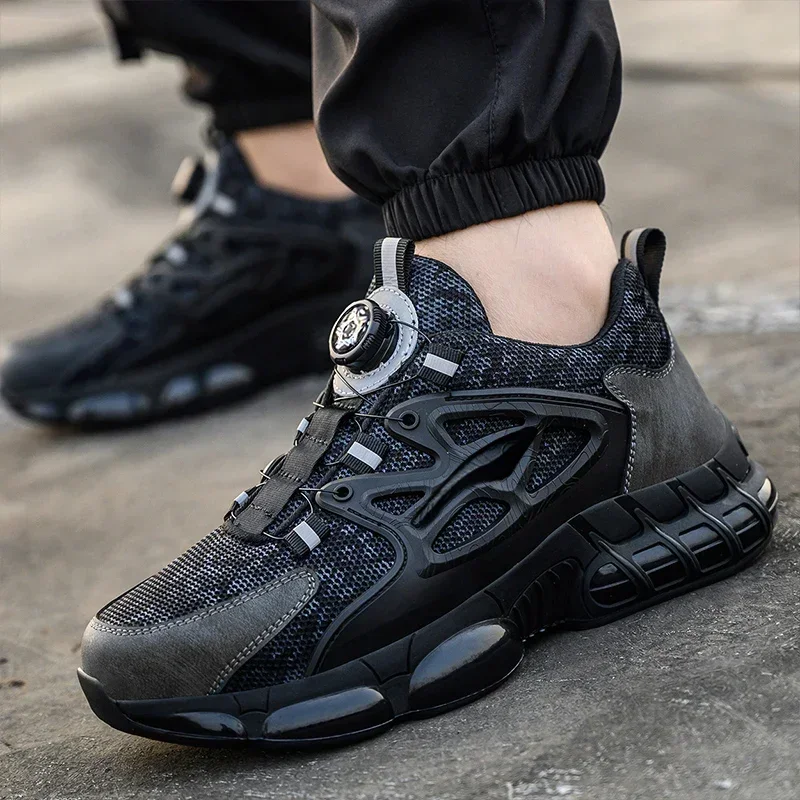 Foot Protection Work Shoes Men Anti-Smashing Puncture-Proof Multifunctional Shoes Men's Mining Boots All Season Men's Shoes