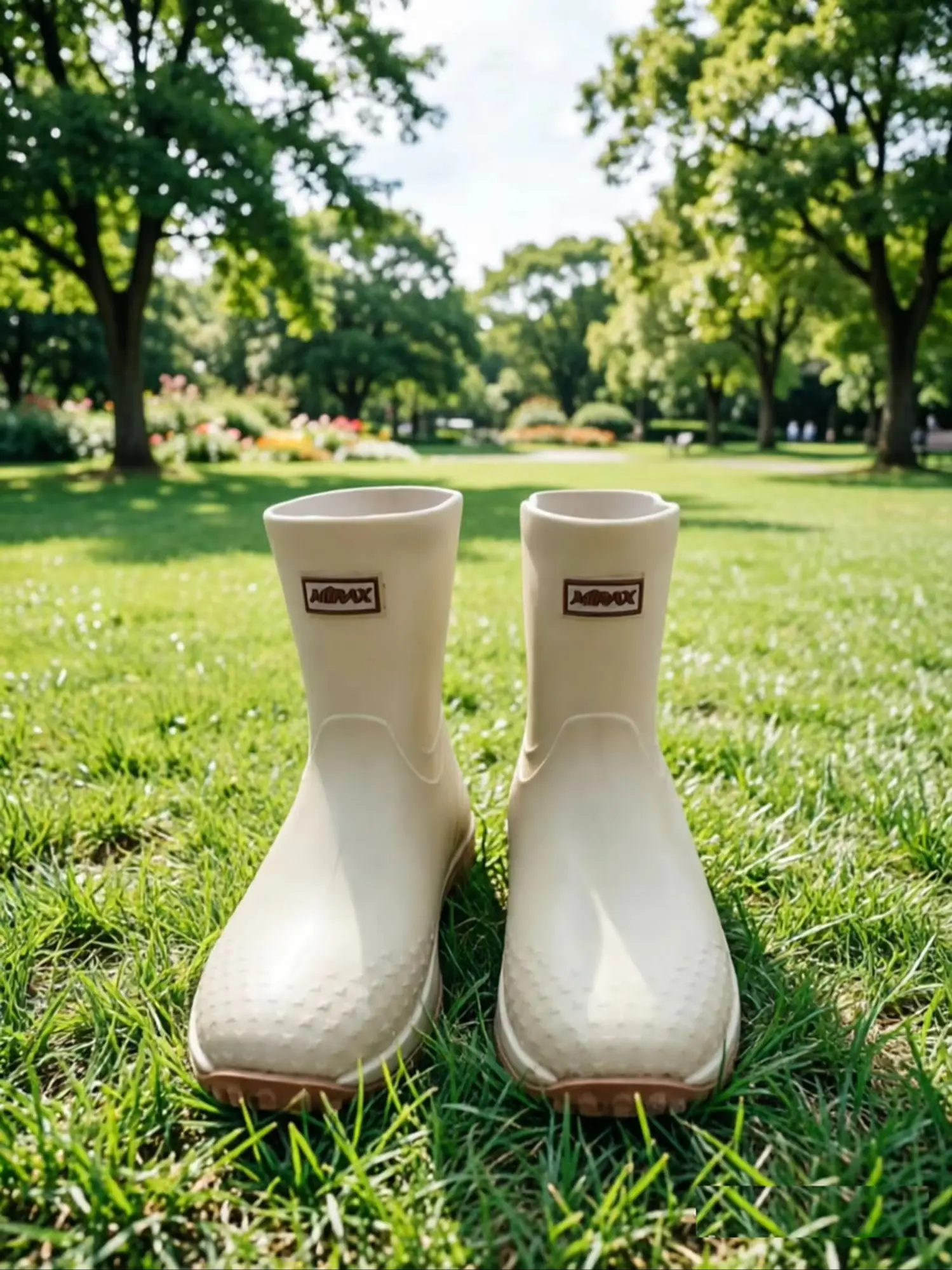 Men's Workwear Style Anti-Slip Waterproof Rubber Boots High-Quality Flat Bottomed for Outdoor Work Commuting Fishing Kitchen Rai