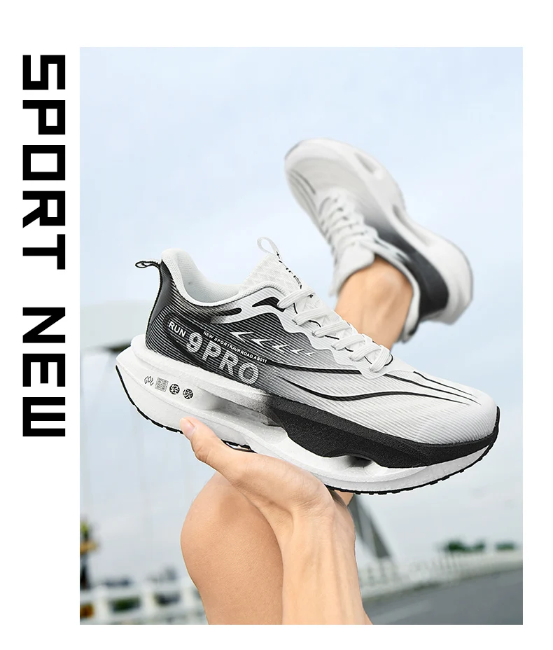 Men's Sneakers 9PRO Carbon Board Skeleton Cushioning Marathon Running Shoes Outdoor Fitness Training Sports Tennis Shoes Women's