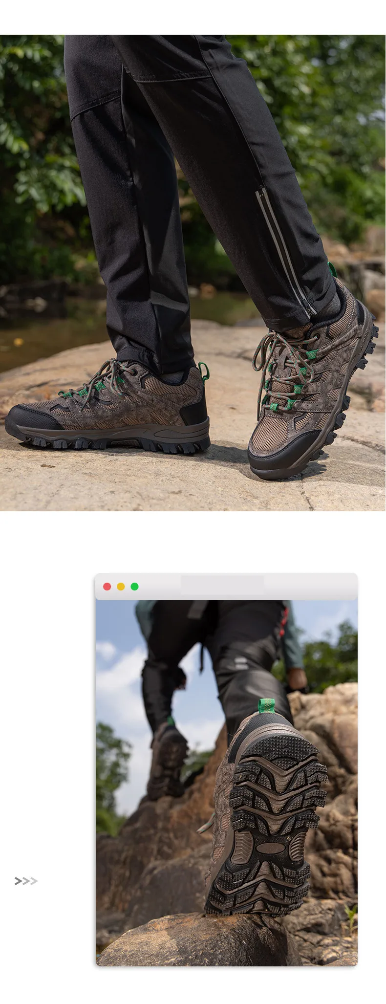 New Non-slip Wear-Resistant Men‘s Hiking Shoes Outdoor Breathable Men Sneakers Comfortable Men‘s Walking Shoes Mountain Shoes