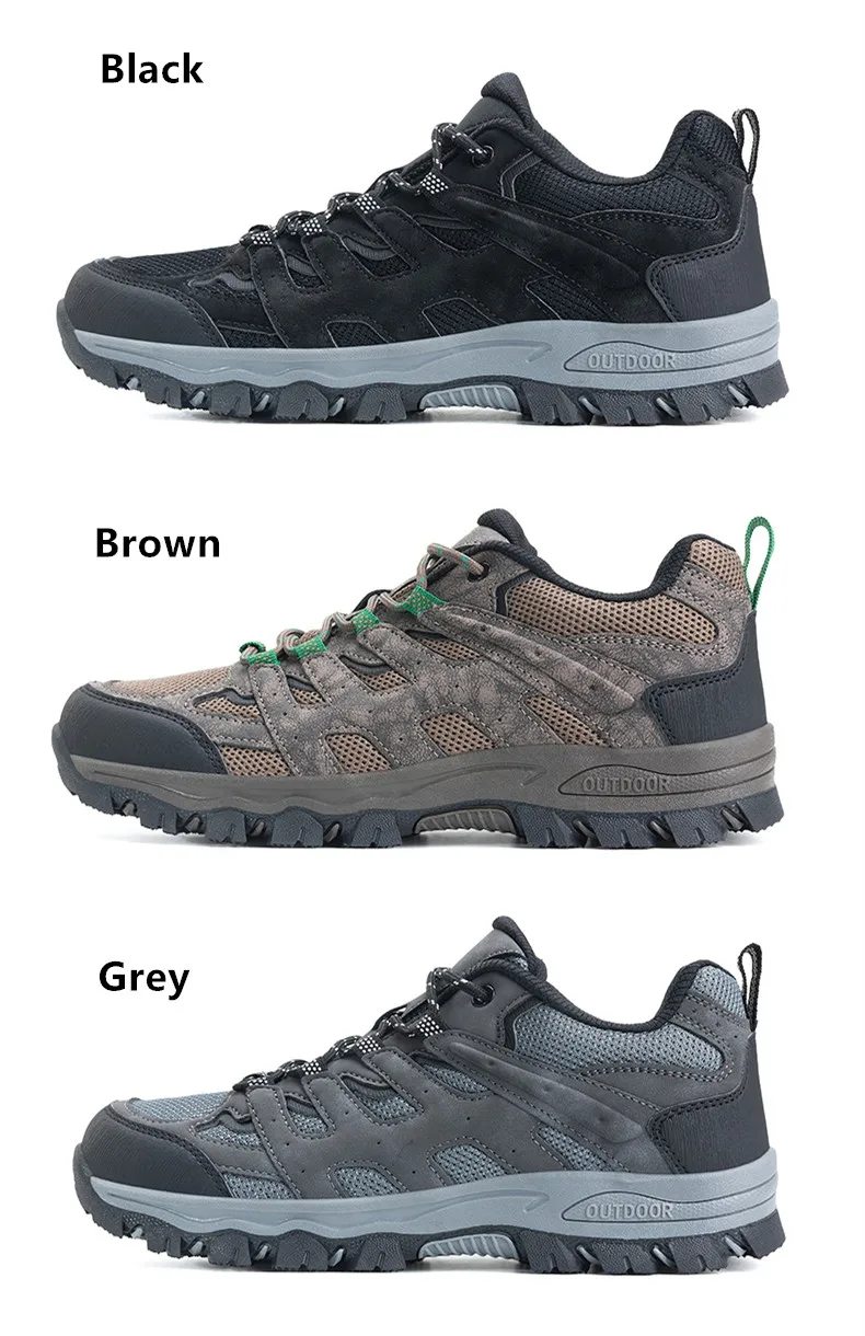 New Non-slip Wear-Resistant Men‘s Hiking Shoes Outdoor Breathable Men Sneakers Comfortable Men‘s Walking Shoes Mountain Shoes