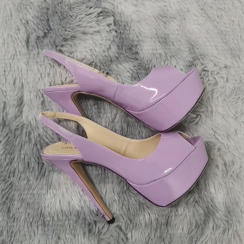 LOSLANDIFEN New 2026 Women Sandals Sexy 14CM Super High Heels Open Toe Platform Sandals Gladiator Party Dress Red Wedding Shoes