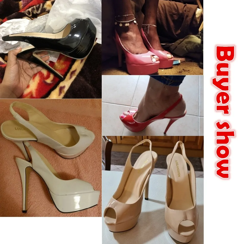 LOSLANDIFEN New 2026 Women Sandals Sexy 14CM Super High Heels Open Toe Platform Sandals Gladiator Party Dress Red Wedding Shoes