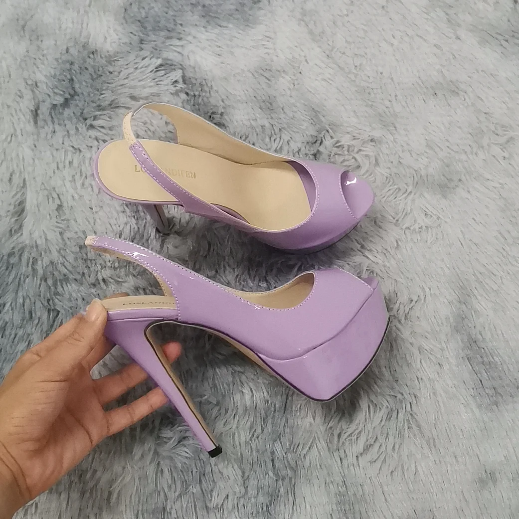 LOSLANDIFEN New 2026 Women Sandals Sexy 14CM Super High Heels Open Toe Platform Sandals Gladiator Party Dress Red Wedding Shoes