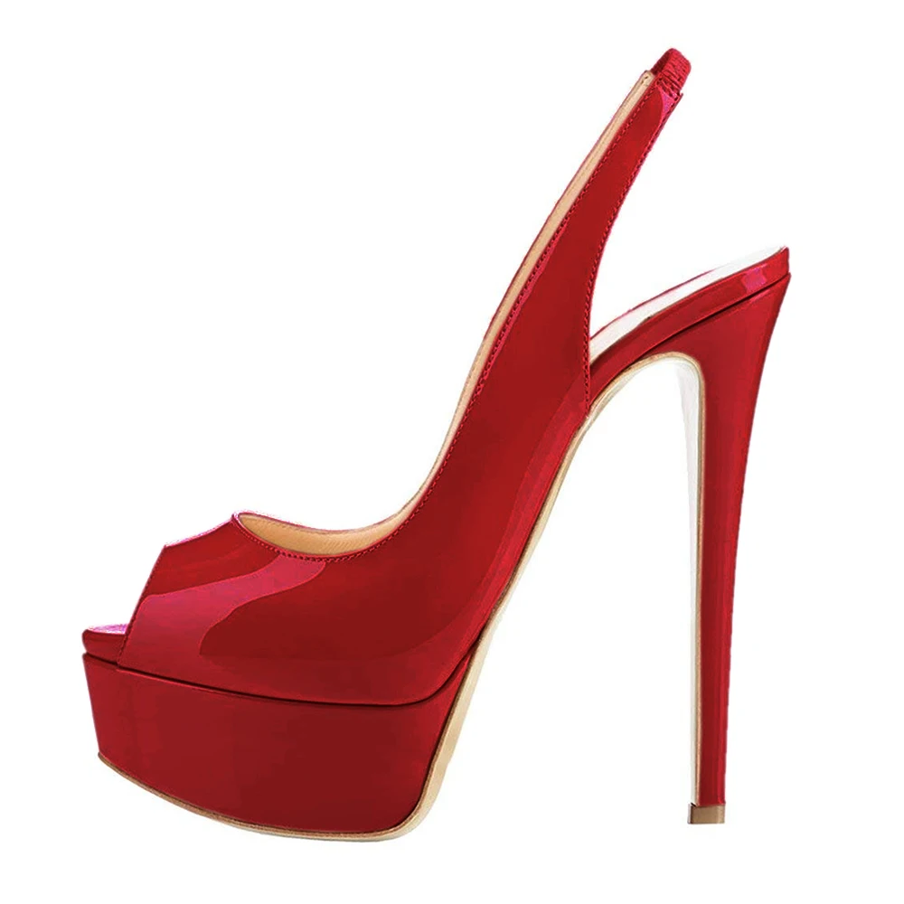 LOSLANDIFEN New 2026 Women Sandals Sexy 14CM Super High Heels Open Toe Platform Sandals Gladiator Party Dress Red Wedding Shoes