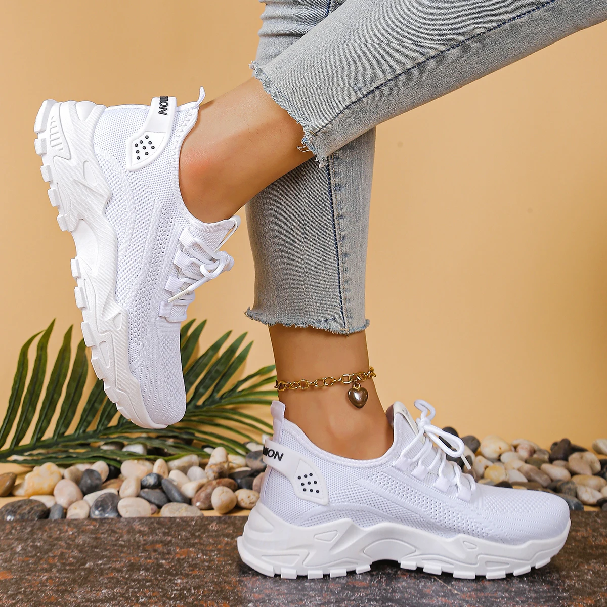 Women's Shoes, Women's Sports Shoes 2025 Women's Shoes Breathable Single-Mesh Dad Shoes Women's Casual and Versatile Sports Shoe