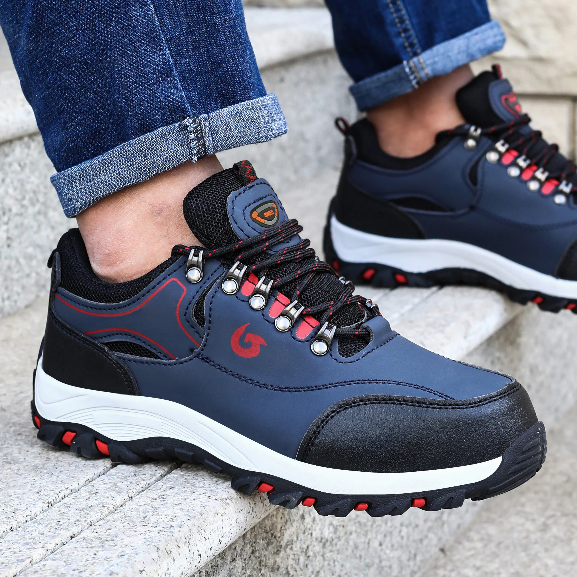 Steel Toe Cap Shoes For Men Safety Shoes Puncture-Proof Work Safety Boots Protective Work Shoes Male Footwear Security Sneakers