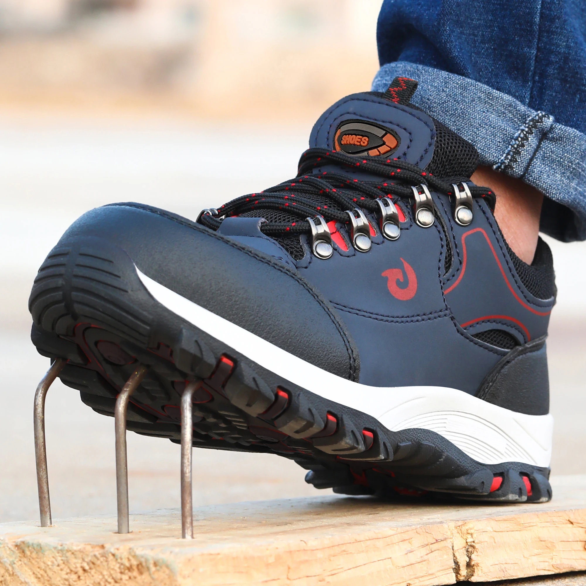 Steel Toe Cap Shoes For Men Safety Shoes Puncture-Proof Work Safety Boots Protective Work Shoes Male Footwear Security Sneakers