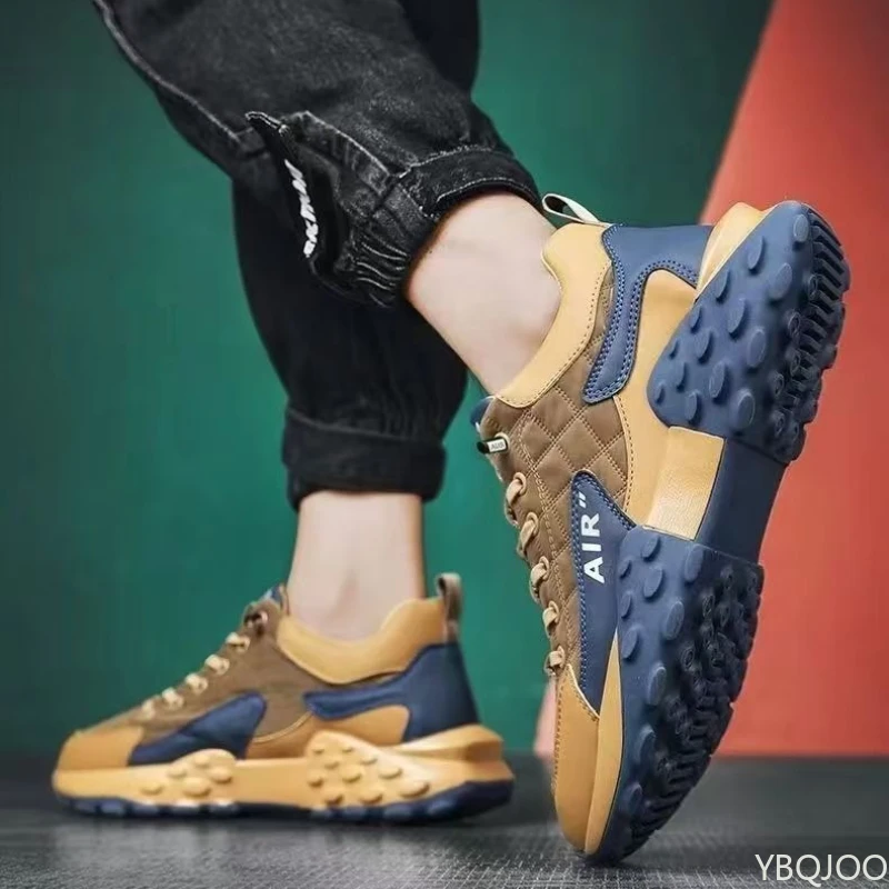 Large Size Spring and Autumn New Thick Sole Height Increasing Casual Men's Shoes Niche Trend Versatile Flat Sports Men's Shoes