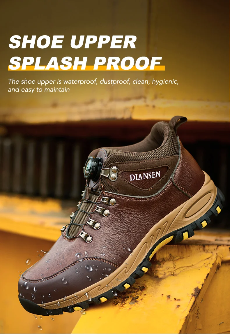 Rotary Button New Safety Shoes Men Work Shoes Indestructible Steel Toe Sneakers Waterproof Construction Shoes Wear Resistant