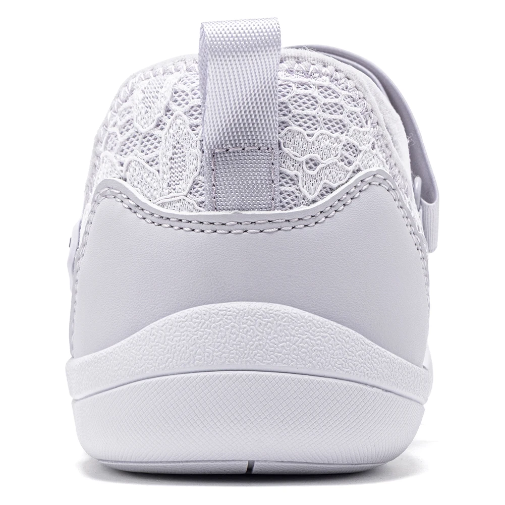 HOBIBEAR Women Barefoot Ballet Flats Hook-Loop Wide Toe Box Shoes Mesh Floral Weave Mary Jane Shoes