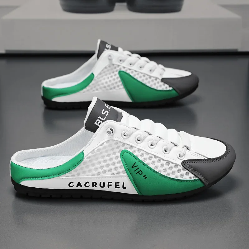 Men's Fashion Soft-soled Half Slippers Summer Men Trendy Bottom Casual Shoes Soft Sole Sneakers Zapatos De Hombre Plus Size 48