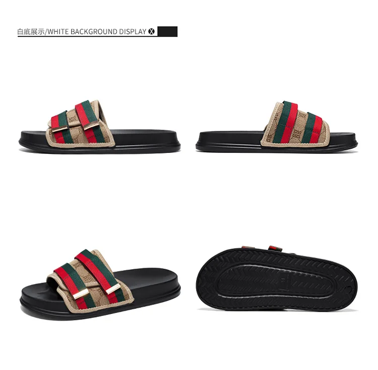 Men's summer classic one-piece slippers lightweight and fashionable satin casual sandals comfortable indoor and outdoor slippers