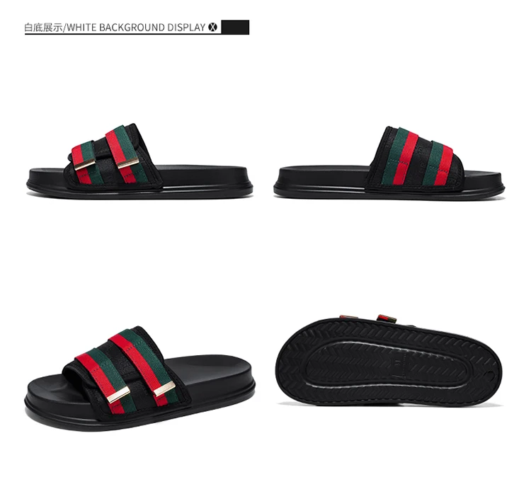 Men's summer classic one-piece slippers lightweight and fashionable satin casual sandals comfortable indoor and outdoor slippers