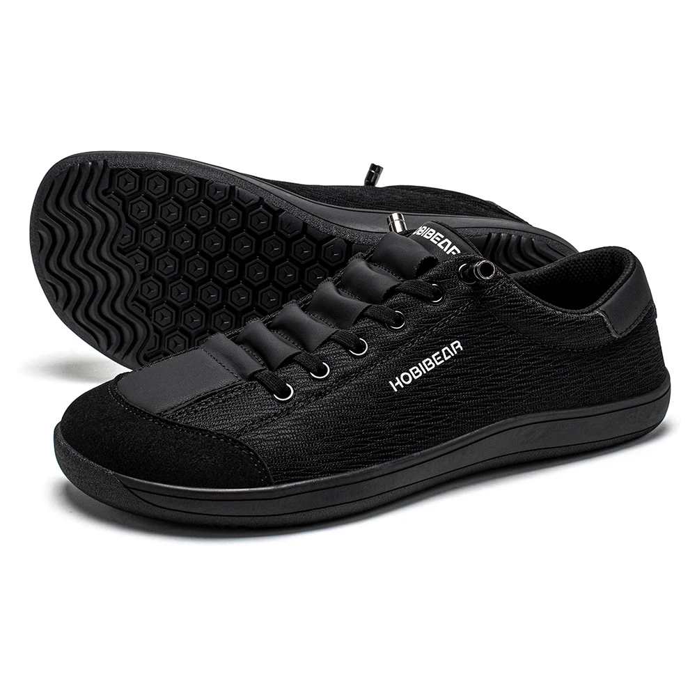 HOBIBEAR Mens Mesh Wide Toe Shoes Barefoot Slip On Sneakers Zero Drop Breathable Lightweight Walking Tie-dye Shoes for Unisex