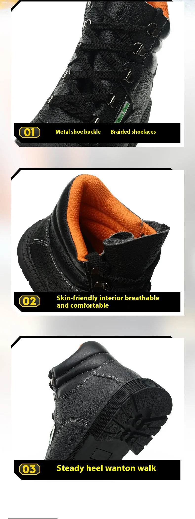 Work Waterproof Boots Steel Toe Men's Safety Shoes Anti-piercing Work Shoes Anti-smash Indestructible Footwear Safety Boots