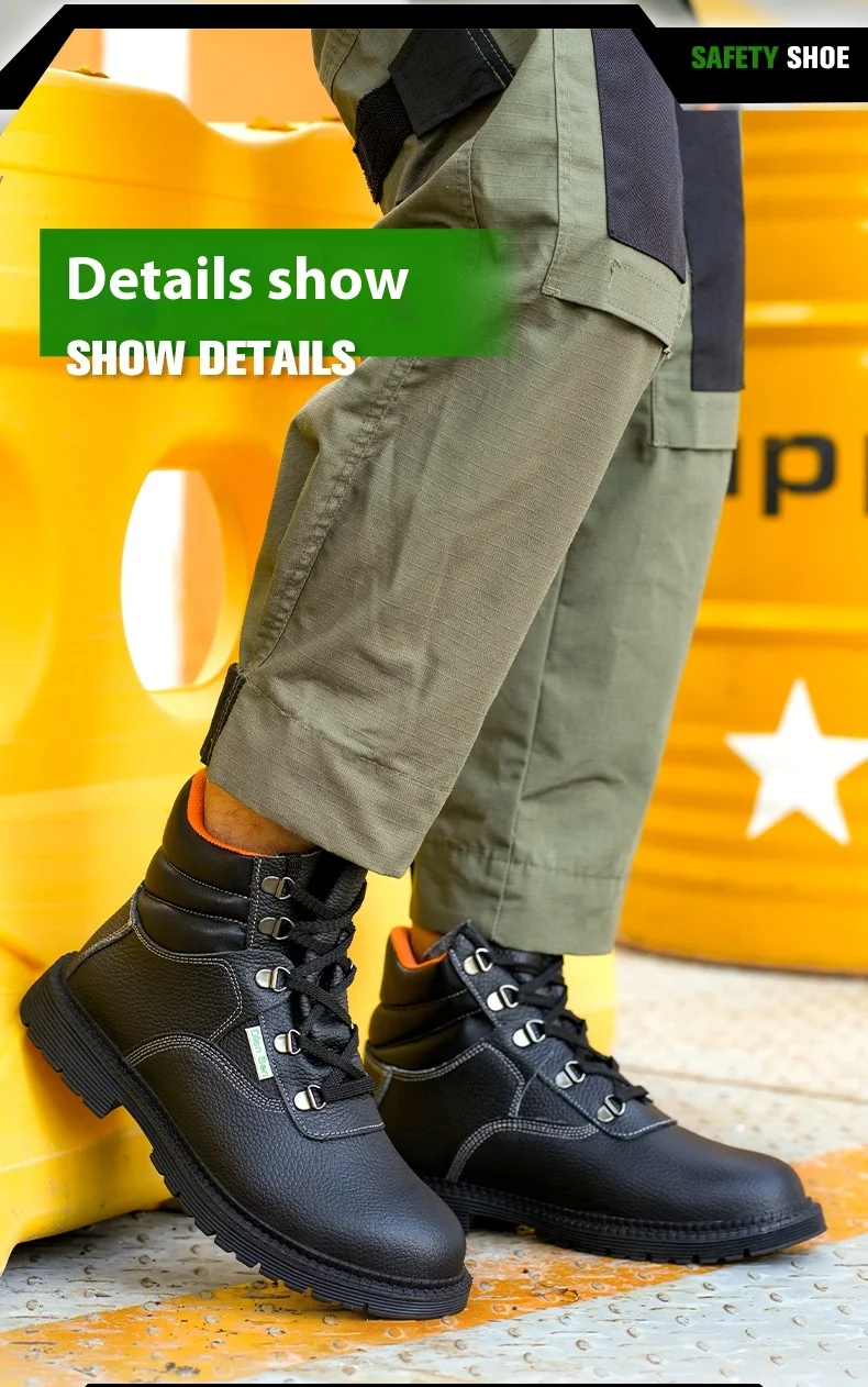 Work Waterproof Boots Steel Toe Men's Safety Shoes Anti-piercing Work Shoes Anti-smash Indestructible Footwear Safety Boots