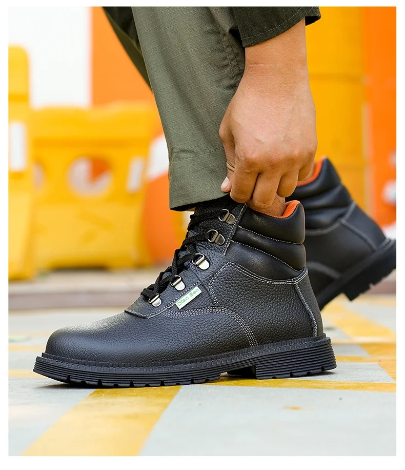 Work Waterproof Boots Steel Toe Men's Safety Shoes Anti-piercing Work Shoes Anti-smash Indestructible Footwear Safety Boots