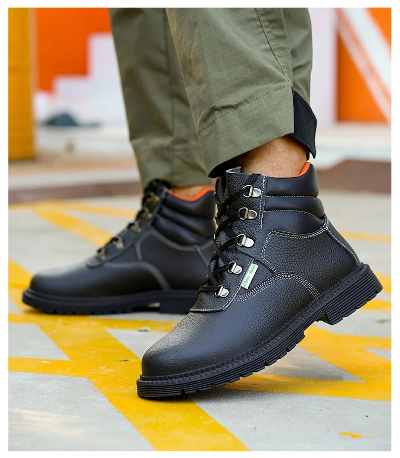 Work Waterproof Boots Steel Toe Men's Safety Shoes Anti-piercing Work Shoes Anti-smash Indestructible Footwear Safety Boots