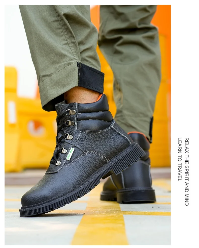 Work Waterproof Boots Steel Toe Men's Safety Shoes Anti-piercing Work Shoes Anti-smash Indestructible Footwear Safety Boots