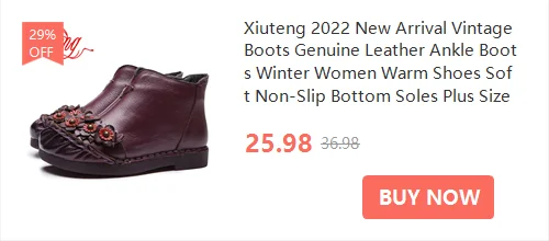 Xiuteng Women's Winter Boots 2022 Genuine Leather Boots Women's Winter Boots Female Shoe Boots On Flat Sole Botas Mujer