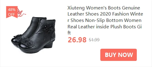 Xiuteng Women's Winter Boots 2022 Genuine Leather Boots Women's Winter Boots Female Shoe Boots On Flat Sole Botas Mujer