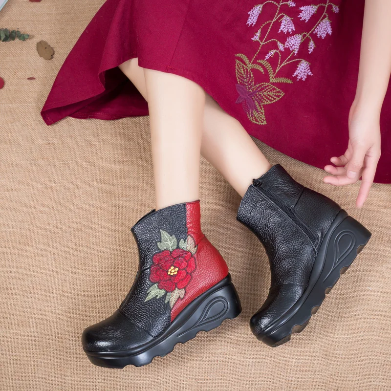 Xiuteng Women's Winter Boots 2022 Genuine Leather Boots Women's Winter Boots Female Shoe Boots On Flat Sole Botas Mujer
