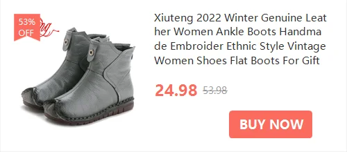 Xiuteng Women's Winter Boots 2022 Genuine Leather Boots Women's Winter Boots Female Shoe Boots On Flat Sole Botas Mujer