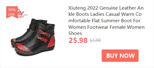 Xiuteng Women's Winter Boots 2022 Genuine Leather Boots Women's Winter Boots Female Shoe Boots On Flat Sole Botas Mujer