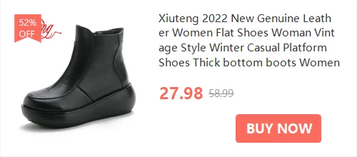 Xiuteng Women's Winter Boots 2022 Genuine Leather Boots Women's Winter Boots Female Shoe Boots On Flat Sole Botas Mujer
