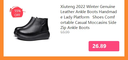 Xiuteng Women's Winter Boots 2022 Genuine Leather Boots Women's Winter Boots Female Shoe Boots On Flat Sole Botas Mujer