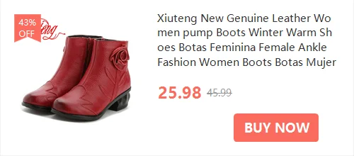 Xiuteng Women's Winter Boots 2022 Genuine Leather Boots Women's Winter Boots Female Shoe Boots On Flat Sole Botas Mujer