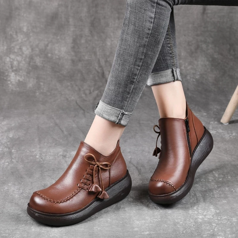 Xiuteng Women's Winter Boots 2022 Genuine Leather Boots Women's Winter Boots Female Shoe Boots On Flat Sole Botas Mujer
