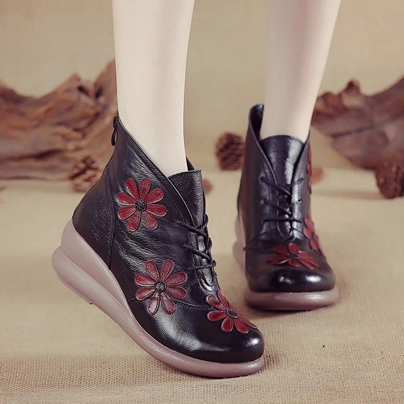 Xiuteng Women's Winter Boots 2022 Genuine Leather Boots Women's Winter Boots Female Shoe Boots On Flat Sole Botas Mujer