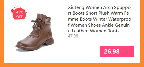 Xiuteng Women's Winter Boots 2022 Genuine Leather Boots Women's Winter Boots Female Shoe Boots On Flat Sole Botas Mujer