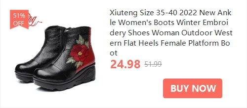 Xiuteng Women's Winter Boots 2022 Genuine Leather Boots Women's Winter Boots Female Shoe Boots On Flat Sole Botas Mujer