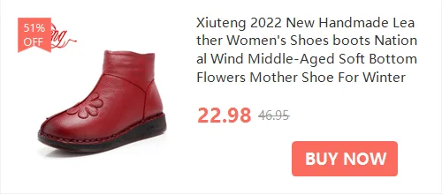 Xiuteng Women's Winter Boots 2022 Genuine Leather Boots Women's Winter Boots Female Shoe Boots On Flat Sole Botas Mujer
