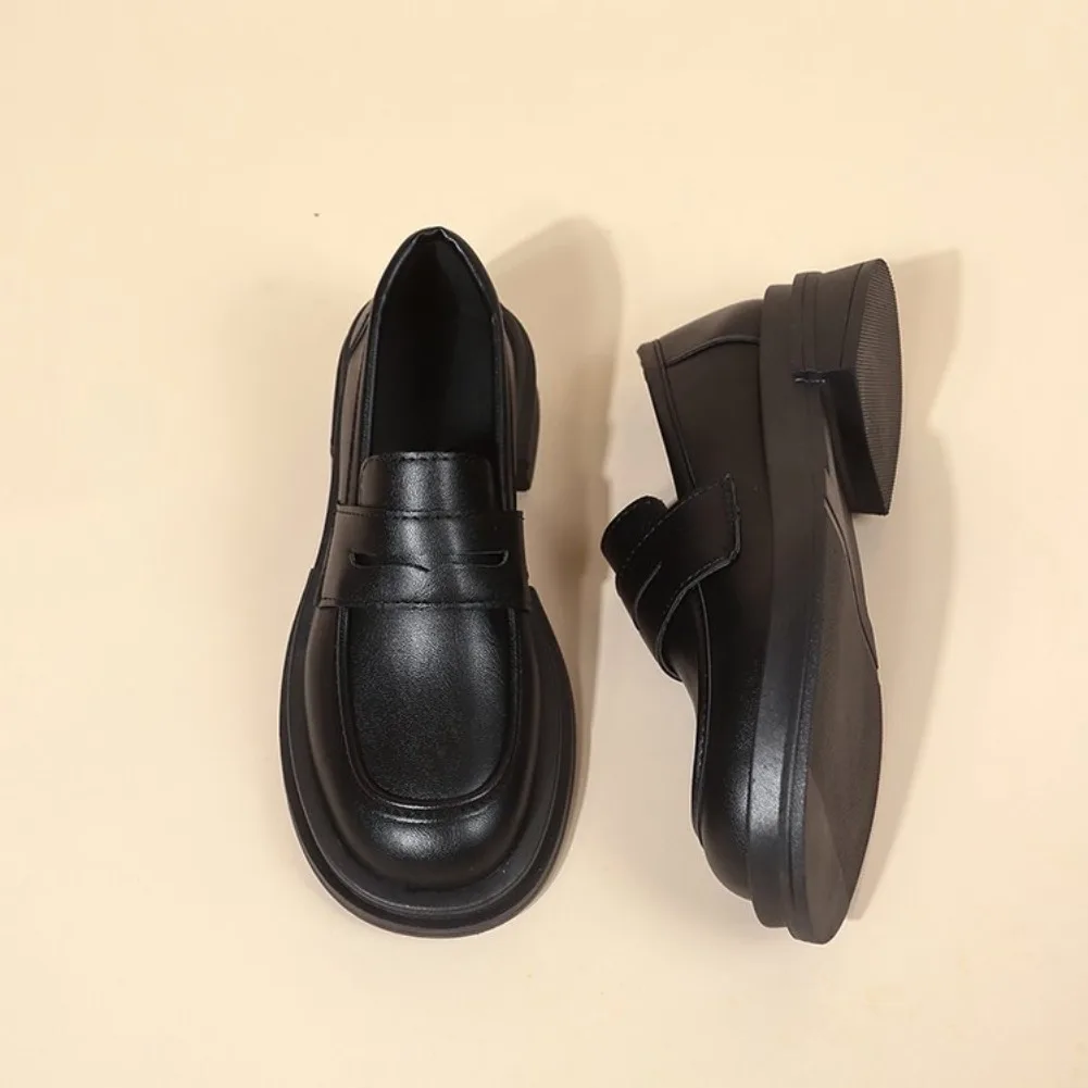 2026 New Japanese Style College Student Shoes Cosplay Lolita Shoes for Women/Girl Fashion Black/Coffee Uniform Platform Shoes