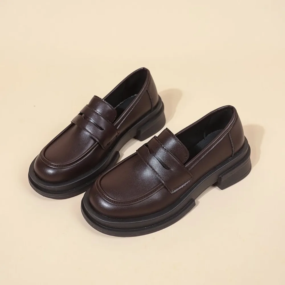 2026 New Japanese Style College Student Shoes Cosplay Lolita Shoes for Women/Girl Fashion Black/Coffee Uniform Platform Shoes