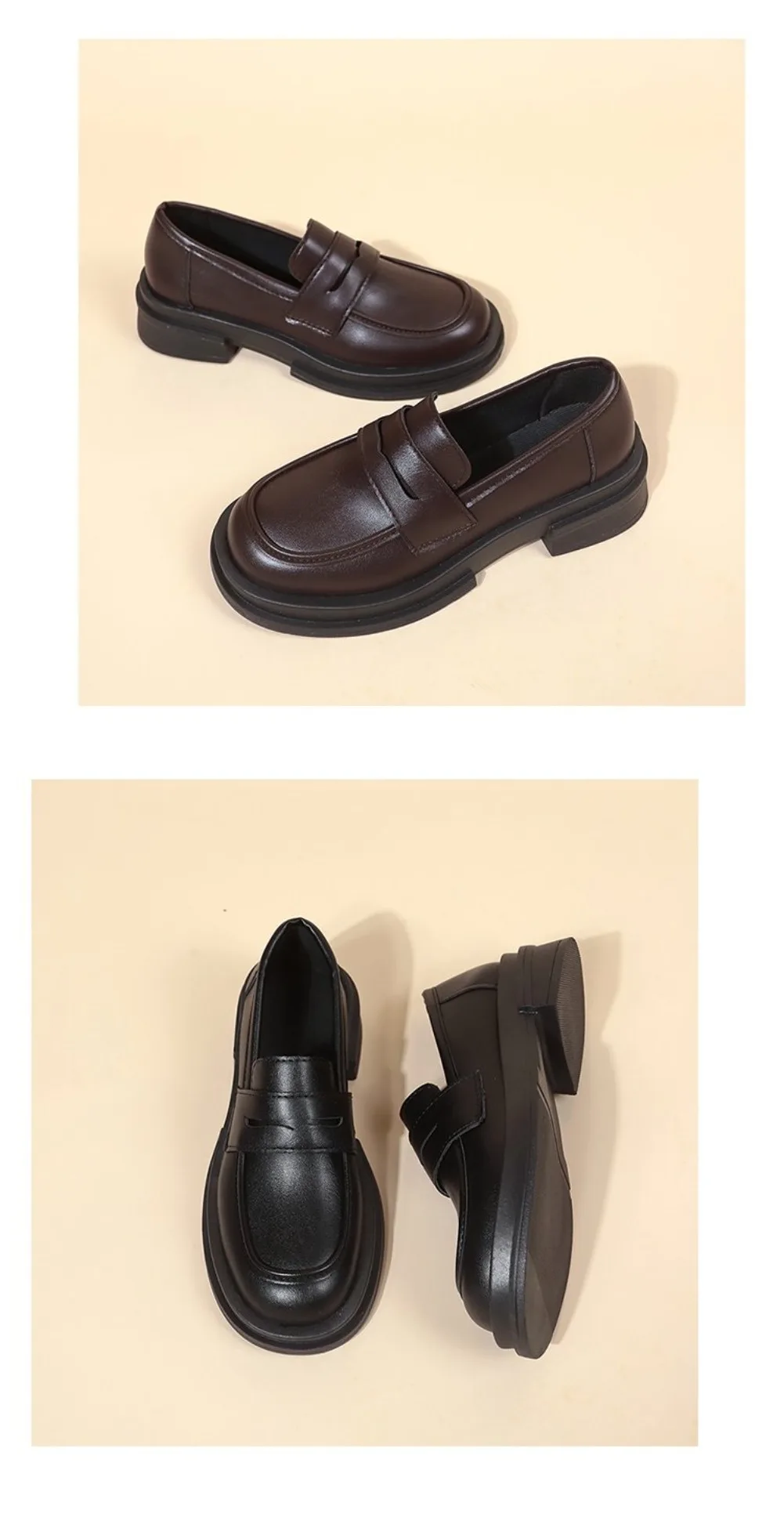 2026 New Japanese Style College Student Shoes Cosplay Lolita Shoes for Women/Girl Fashion Black/Coffee Uniform Platform Shoes