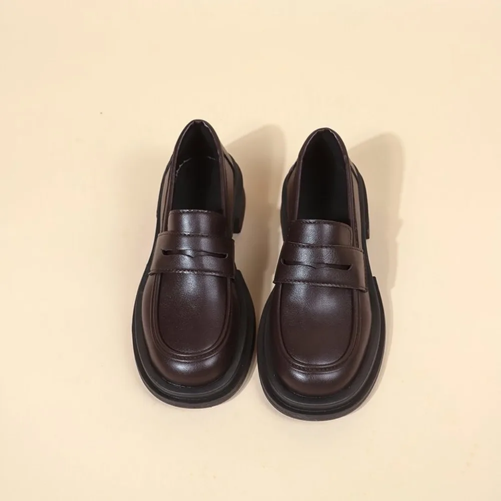 2026 New Japanese Style College Student Shoes Cosplay Lolita Shoes for Women/Girl Fashion Black/Coffee Uniform Platform Shoes