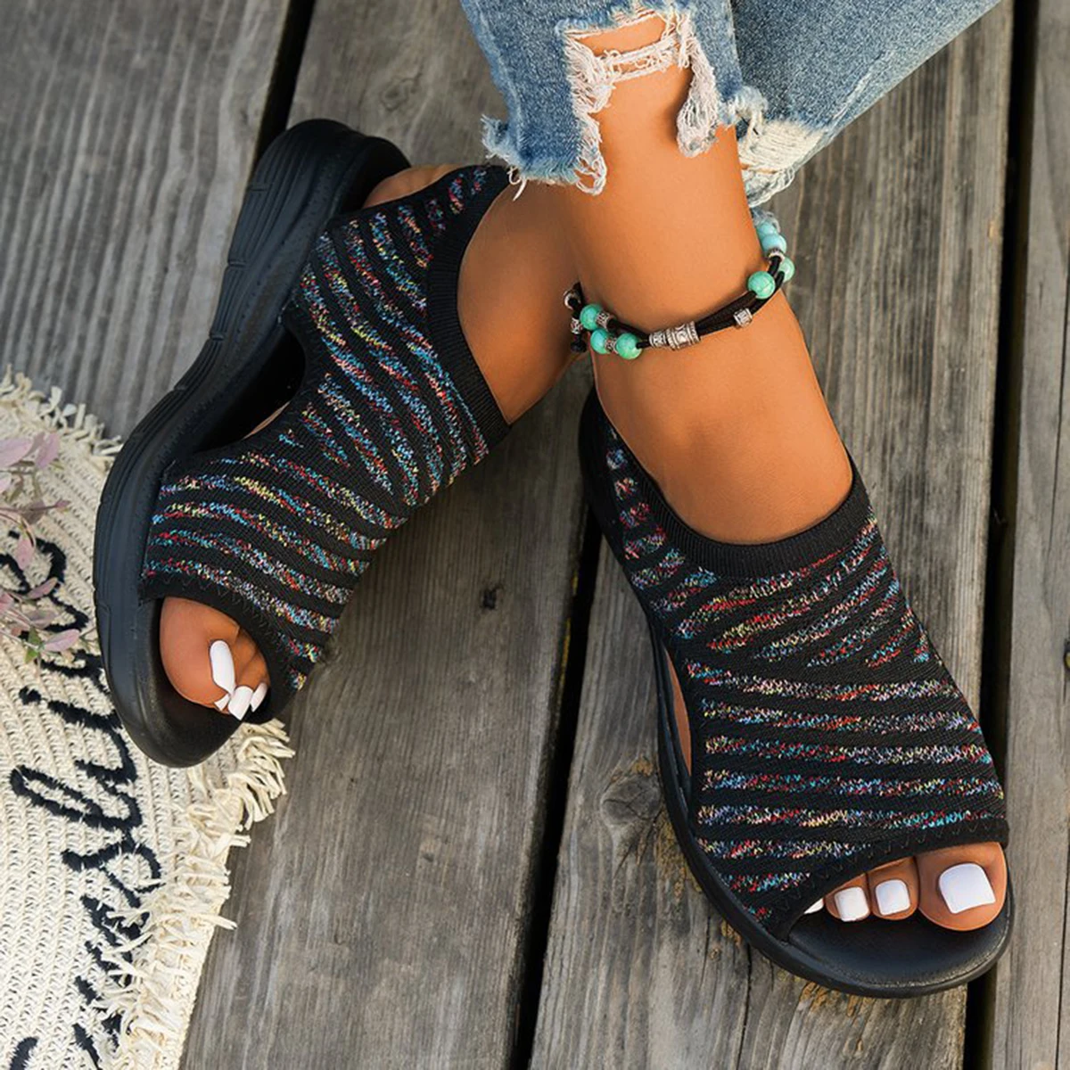 Women Dress Shoes Low Heel Wedges Shoes For Women Sandals With Arch Support Comfortable Sandals Women Flip Sandals Woman Luxury