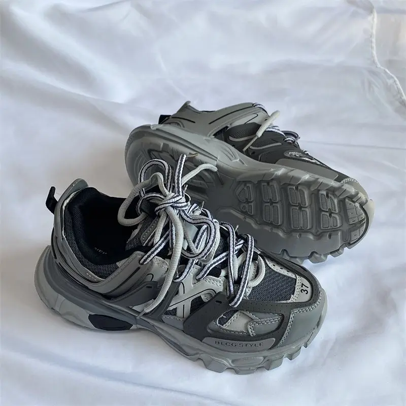 Brand Design Black Chunky Sneakers Unisex Fashion New Men's Dad Shoes Trendy Casual for Girls And Boys