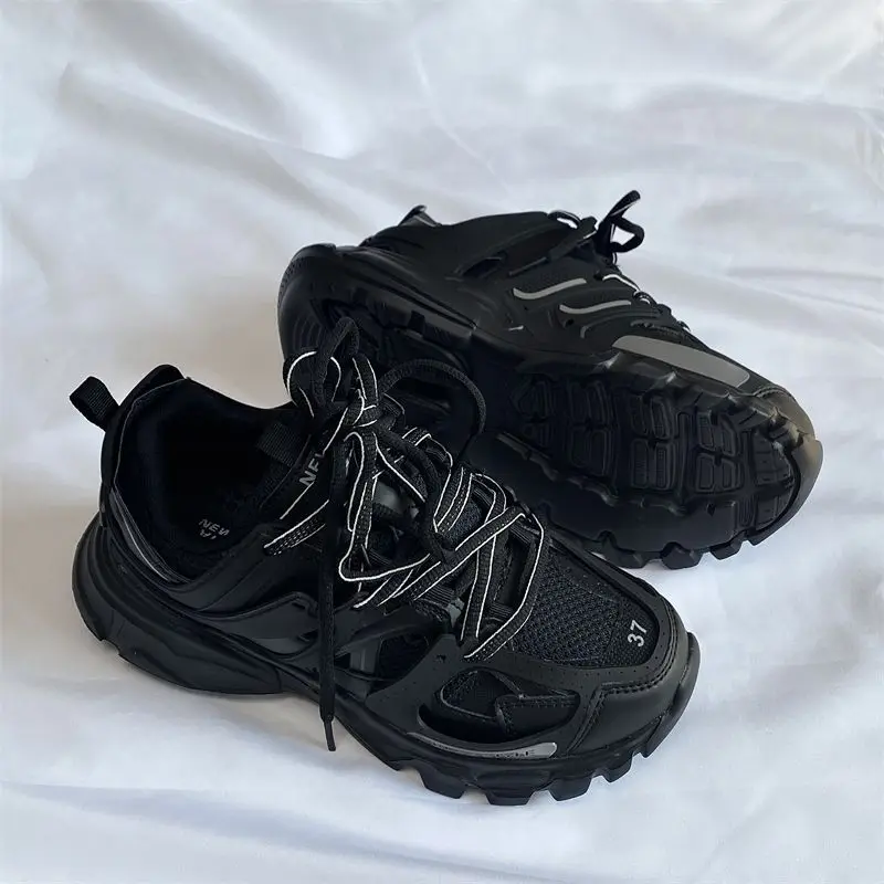 Brand Design Black Chunky Sneakers Unisex Fashion New Men's Dad Shoes Trendy Casual for Girls And Boys