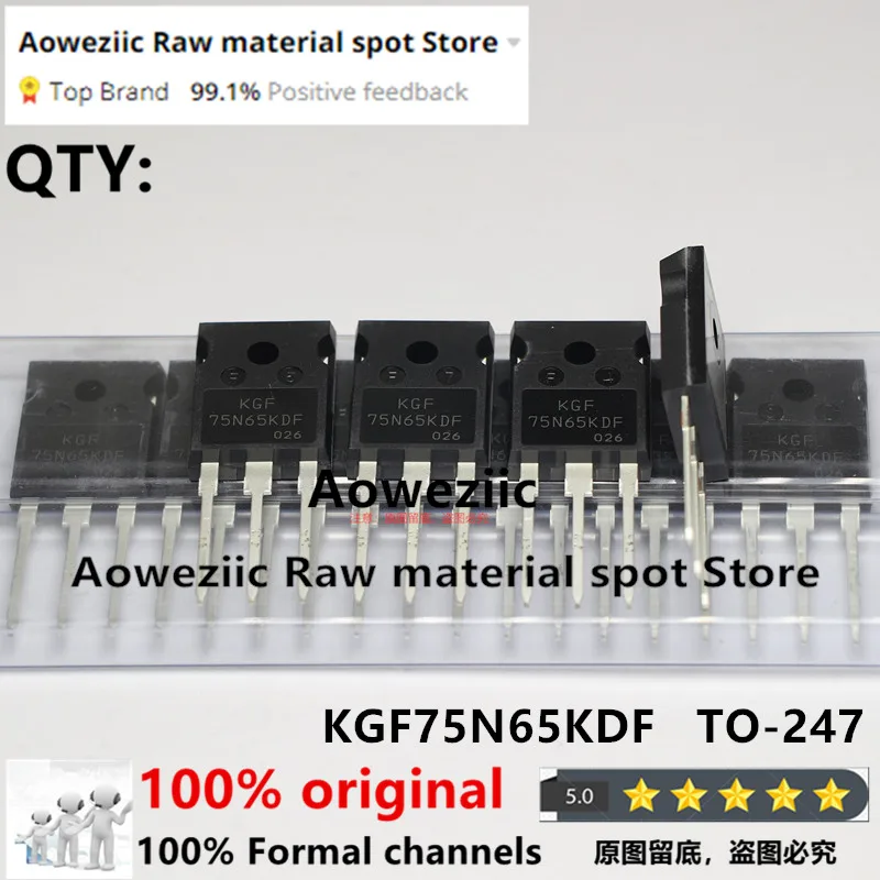 Aoweziic 2022+ 100% New Imported Original KGF75N65KDF-U/H KGF75N65KDF 75N65KDF TO-247 IGBT Pipe 75A 650V